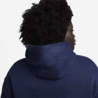 Nike Sportswear Phoenix Fleece женская оверсайз Pullover Толстовка с капюшоном (большие размеры) синий