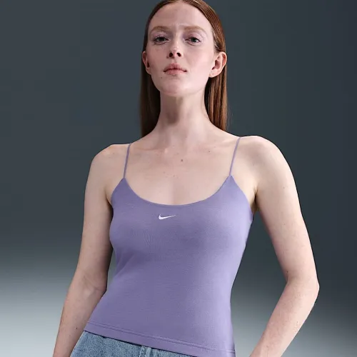 Nike Sportswear Chill Knit жіноча Tight Cami Tank колір фіолетовий