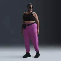 Nike Sportswear Phoenix Fleece женская С высокой Талией оверсайз Sweatpants (большие размеры) цвет фиолетовый