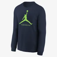 Nike Minnesota Timberwolves Essential Big дитячі Jordan NBA Long-Sleeve футболка колір чорний