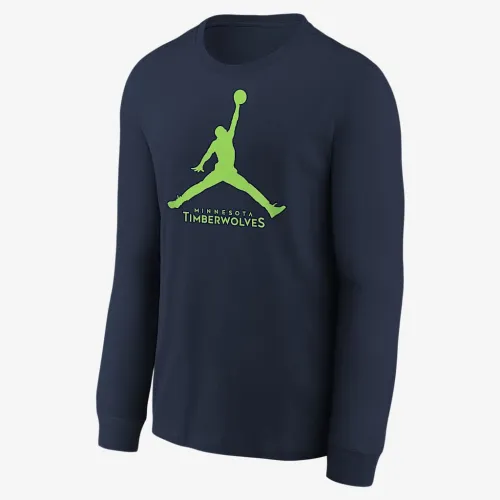 Nike Minnesota Timberwolves Essential Big детские Jordan NBA Long-Sleeve футболка цвет черный