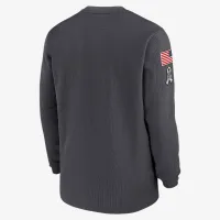 Dallas Cowboys Salute to Service Edge Lockup мужские Nike NFL Long-Sleeve Top цвет серый