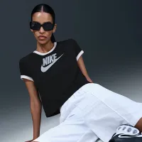 Nike Sportswear женская Short-Sleeve Ringer футболка цвет черный