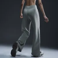 Nike Sportswear Phoenix Fleece жіноча З високою талією Wide-Leg Logo Pants колір зелений