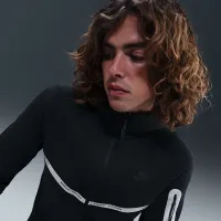 Nike Tech мужские Full-Zip Fleece Windrunner Куртка with Reflective Accents цвет черный