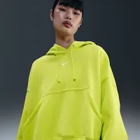 Nike Sportswear Phoenix Fleece женская Over-оверсайз Pullover Толстовка с капюшоном цвет зеленый