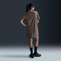 Nike Sportswear Chill Knit женская оверсайз футболка Костюм цвет коричневый