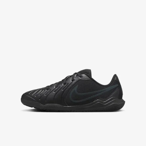 Nike Jr. Tiempo Legend 10 Club Little/Big детские Indoor/Court Low-Top Soccer Кроссовки цвет черный