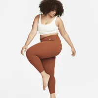 Nike Zenvy жіноча Gentle-Support З високою талією 7/8 лосіни (великі розміри) колір коричневий