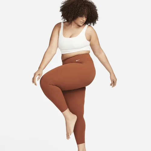 Nike Zenvy жіноча Gentle-Support З високою талією 7/8 лосіни (великі розміри) колір коричневий