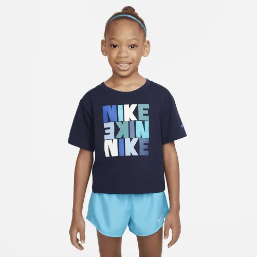 Nike Snack Pack Boxy Tee Little дитячі футболка блакитний