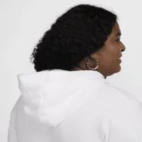Nike Sportswear Club Fleece женская Pullover Толстовка с капюшоном (большие размеры) цвет коричневый