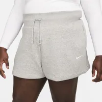 Nike Sportswear Phoenix Fleece женская С высокой Талией Loose шорты (большие размеры) цвет серый
