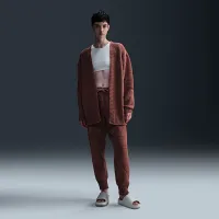 Nike Sportswear Phoenix Cozy Букле женская С высокой Талией оверсайз Knit Pants цвет коричневый