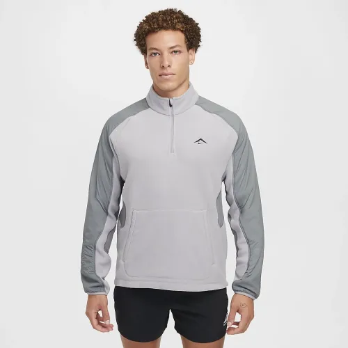 Nike Trail Polartec® чоловічі 1/4-Zip Fleece Running Top колір сірий