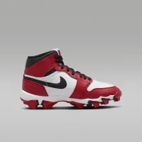 Nike Jordan 1 Mid Little/Big детские Cleats цвет белый