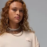 Nike Jordan Flight Essentials жіноча оверсайз футболка колір коричневий
