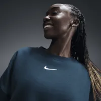 Nike Sportswear Phoenix Fleece жіноча Over-оверсайз Crew-Neck світшот блакитний