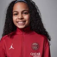 Nike Paris Saint-Germain Strike Fourth Big дитячі Jordan Dri-FIT Soccer Knit Tracksuit колір червоний