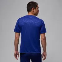 Nike Paris Saint-Germain Academy Pro Fourth мужские Jordan Dri-FIT Soccer Short-Sleeve Pre-Match Top синий