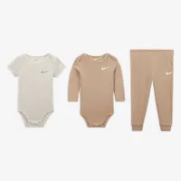 Nike Essentials Baby (0-9M) 3-Piece Bodysuit набор цвет коричневый