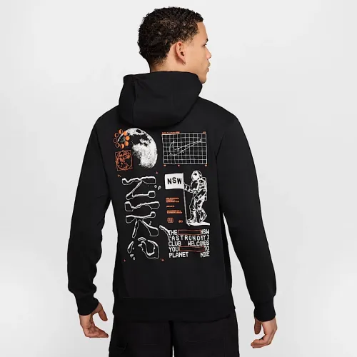 Nike Club мужские French Terry Толстовка с капюшоном цвет черный