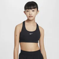 Nike Swoosh EasyOn Big детские (Girls') Sports Bra цвет черный