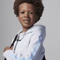Nike Jordan MJ Flight MVP Little детские Full-Zip Толстовка с капюшоном набор цвет серый