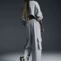 Nike Sportswear жіноча Low-Rise оверсайз French Terry Open-Hem Pants колір сірий