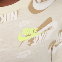 Nike Sportswear Little дитячі On the Move Printed Tee and French Terry шорти комплект колір коричневий