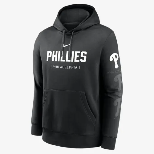 Philadelphia Phillies Fashion Club чоловічі Nike MLB Pullover Толстовка з капюшоном колір чорний