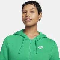 Nike Sportswear Club Fleece женская Full-Zip Толстовка с капюшоном цвет зеленый