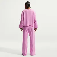 Nike Sportswear Chill Terry женская Mid-Rise French Terry Open-Hem Pants цвет фиолетовый