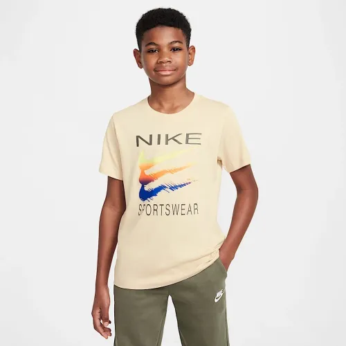 Nike Sportswear Big дитячі футболка колір коричневий