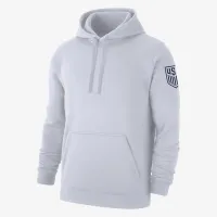 USMNT Club Fleece мужские Nike Soccer Pullover Толстовка с капюшоном цвет белый