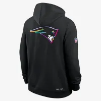 New England Patriots Crucial Catch Sideline чоловічі Nike Dri-FIT NFL Pullover Толстовка з капюшоном колір чорний