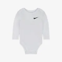 Nike Essentials Baby (0-9M) 3 пары Long Sleeve Bodysuits цвет серый