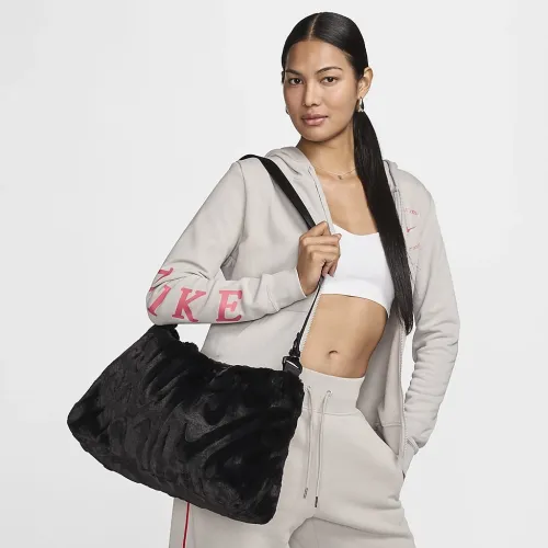 Nike Sportswear Faux Fur Tote (10L) колір чорний