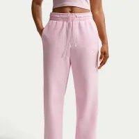 Nike Sportswear Phoenix Fleece женская С высокой Талией Wide-Leg Pants Pink