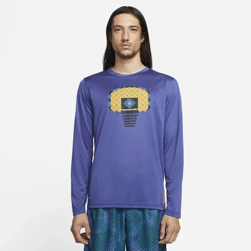 Nike N7 Dri-FIT чоловічі Long-Sleeve тренувальні футболка колір фіолетовий