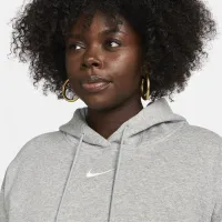 Nike Sportswear Phoenix Fleece жіноча оверсайз Pullover Толстовка з капюшоном (великі розміри) колір сірий