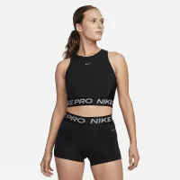 Nike Pro Dri-FIT жіноча Cropped Tank Top колір чорний