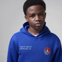 Nike Jordan MJ Moto Big дитячі Fleece Pullover Толстовка з капюшоном блакитний