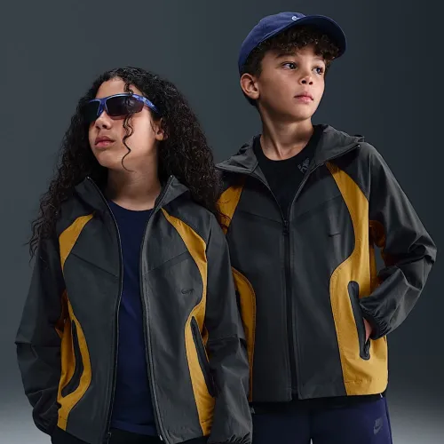 Nike Tech Big детские (для мальчиков) Woven Куртка цвет серый