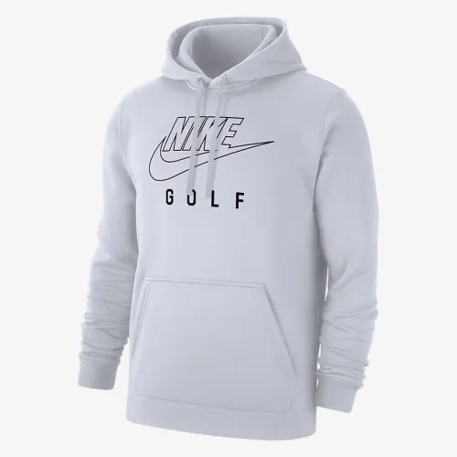 Nike Swoosh Club Fleece чоловічі для гольфу Pullover Толстовка з капюшоном колір білий
