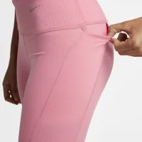 Nike женская Tight Mid-Rise Ribbed-Panel Running шорты с карманамиPink