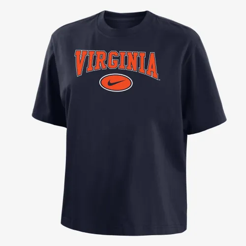 Virginia женская Nike College Boxy футболка синий