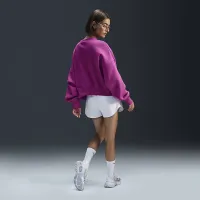 Nike Sportswear Phoenix Fleece женская Over-оверсайз Crew-Neck свитшот цвет фиолетовый