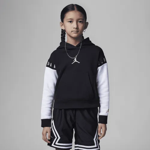 Nike Jordan Holiday Shine Glitter Pullover Толстовка з капюшоном Little дитячі Толстовка з капюшоном колір чорний