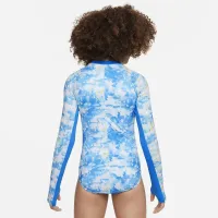Nike Swim Big детские (Girls') Long-Sleeve One-Piece Swimsuit синий